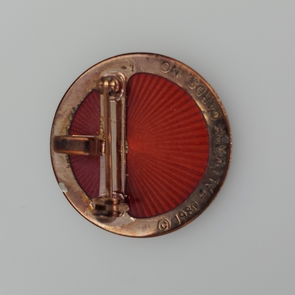 1980 Hallmark Cards Red Rose Brooch or Pendant - Picture 6 of 6